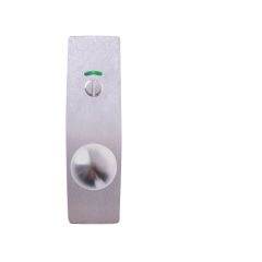EXT SQ END PLATE - PRIVACY INDICATING EMERGENCY TURN WITH KNOB 20 SATIN CHROME