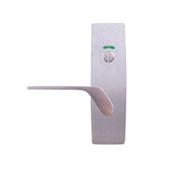 EXT SQ END PLATE - PRIVACY INDICATING EMERGENCY TURN WITH LEVER 41 RH SATIN CHROME