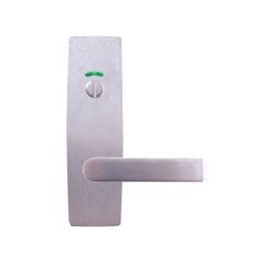 EXT SQ END PLATE - PRIVACY INDICATING EMERGENCY TURN WITH LEVER 59 SATIN CHROME