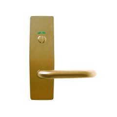 EXT SQ END PLATE - PRIVACY INDICATING EMERGENCY TURN WITH LEVER 70 POLISHED BRASS