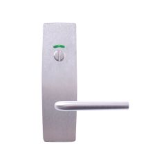 EXT SQ END PLATE - PRIVACY INDICATING EMERGENCY TURN WITH LEVER 97 SATIN CHROME