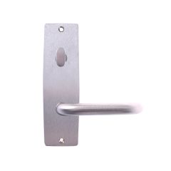 INT SQ END PLATE - OVAL TURN AND LEVER 70 SATIN CHROME