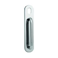 INT RND END PUSH PLATE SATIN CHROME