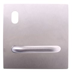 200 EXTERIOR PLATE WITH CYLINDER HOLE & 96 LEVER LH NATURAL ANODISED ALUMINIUM