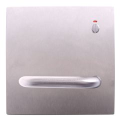 200 EXTERIOR PLATE WITH PRIVACY INDICATOR EMERGENCY TURN & 96 LEVER RH NATURAL ANODISED ALUMINIUM