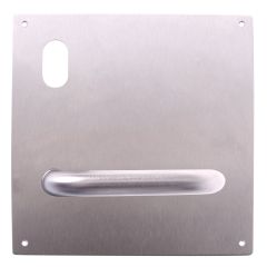 201 INTERIOR PLATE WITH CYLINDER HOLE & 96 LEVER LH STAINLESS STEEL