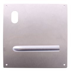 INT PLATE FURN CYL & LEVER STAINLESS STEEL