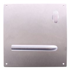 INT PLATE W OVAL TURN KNOB STAINLESS STEEL