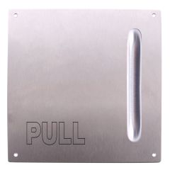 INT PLATE P/HANDLE ENG (PULL) NATURAL ANODISED ALUMINIUM