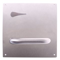 201 INTERIOR PLATE WITH DISABLED TURN & 96 LEVER SELECTOR LH STAINLESS STEEL