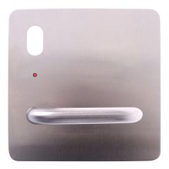 202 EXTERIOR PLATE WITH CYLINDER HOLE & LED & 96 LEVER LH STAINLESS STEEL