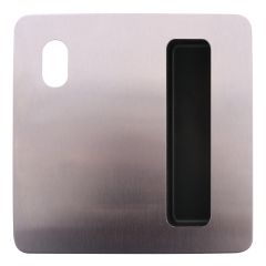 EXT PLATE FLUSH PULL & CYL STAINLESS STEEL