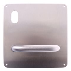 203 INTERIOR PLATE MISC ENG W/CYLINDER HOLE & 96 LEVER LH STAINLESS STEEL
