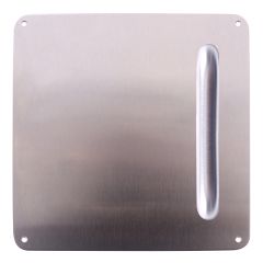 INT PLATE WITH D PULL NATURAL ANODISED ALUMINIUM