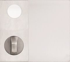 DETENTION PLATE CONCEALED FIX - CYLINDER WITH KNOB 21 LH STAINLESS STEEL