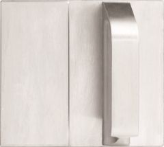 DETENTION PLATE CONCEALED FIX - PULL HANDLE ONLY LH STAINLESS STEEL