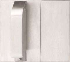 DETENTION PLATE CONCEALED FIX - PULL HANDLE ONLY RH STAINLESS STEEL