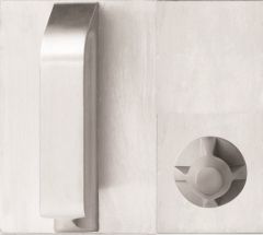 DETENTION PLATE CONCEALED FIX - PULL HANDLE AND KNOB 22 RH STAINLESS STEEL