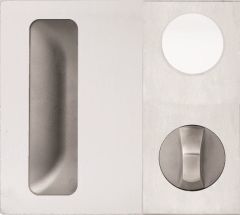 DETENTION PLATE CONCEALED FIX - CYLINDER WITH FLUSH PULL AND KNOB 21 RH STAINLESS STEEL