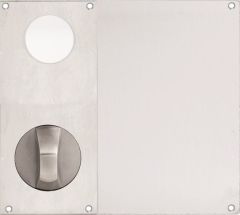 DETENTION PLATE VISIBLE FIX - CYLINDER WITH KNOB 21 LH STAINLESS STEEL