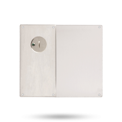 DETENTION PLATE VISIBLE FIX - PRIV IND EMERG TURN LH ONLY STAINLESS STEEL