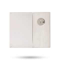 DETENTION PLATE VISIBLE FIX - PRIV IND EMERG TURN RH ONLY STAINLESS STEEL