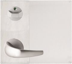 DETENTION PLATE VISIBLE FIX - PRIV IND EMERG TURN WITH LEVER 23 LH STAINLESS STEEL