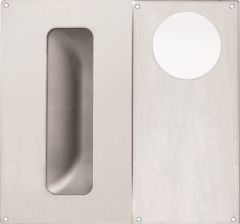 DETENTION PLATE VISIBLE FIX - CYLINDER WITH FLUSH PULL RH STAINLESS STEEL