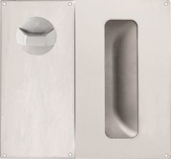 DETENTION PLATE VISIBLE FIX - STD TURN WITH FLUSH PULL LH STAINLESS STEEL