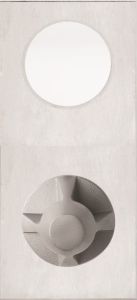 DETENTION PLATE NARROW CONCEALED FIX - CYLINDER WITH KNOB 22 STAINLESS STEEL
