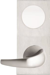 DETENTION PLATE NARROW CONCEALED FIX - CYLINDER WITH KNOB 23 RH STAINLESS STEEL
