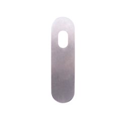 EXT RND END PLATE - CYLINDER ONLY SATIN CHROME