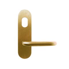 LW RND END FURN /CYL/LEVER POLISHED BRASS