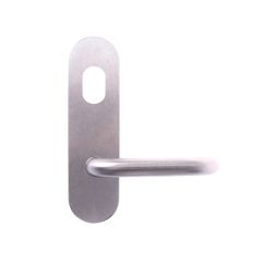 2801 ROUND END PLATE WITH CYLINDER HOLE & 70 LEVER SATIN CHROME