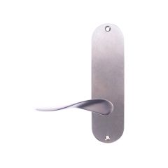 LW RND END FURN /LEVER SATIN CHROME