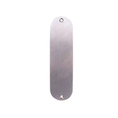 LW RND END FURN /PLATE SATIN CHROME