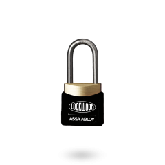 312E LATCHING PADLOCK 19MM S/STEEL 4.8MM DIA SHACKLE - BLACK COVER KD TP