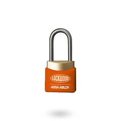 312E LATCHING PADLOCK 19MM S/STEEL 4.8MM DIA SHACKLE - ORANGE WINDOW COVER KD TP