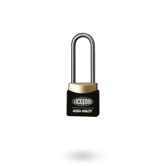 312E LATCHING PADLOCK 38MM S/STEEL 4.8MM DIA SHACKLE - BLACK COVER KA TP BLACK