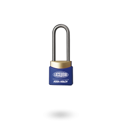 312E LATCHING PADLOCK 38MM S/STEEL 4.8MM DIA SHACKLE - BLUE WINDOW COVER KA TP BLUE