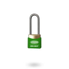312E LATCHING PADLOCK 38MM S/STEEL 4.8MM DIA SHACKLE - GREEN WINDOW COVER TP GREEN