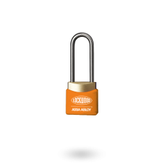 312E LATCHING PADLOCK 38MM S/STEEL 4.8MM DIA SHACKLE - ORANGE WINDOW COVER KA TP ORANGE