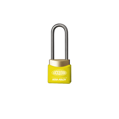 312E LATCHING PADLOCK 38MM S/STEEL 4.8MM DIA SHACKLE - YELLOW WINDOW COVER KA TP YELLOW