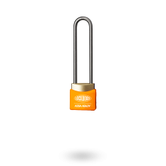 312E LATCHING PADLOCK 50MM S/STEEL 4.8MM DIA SHACKLE - ORANGE WINDOW COVER KD TP