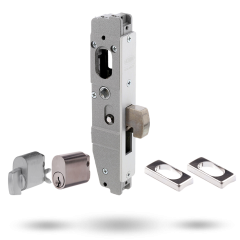 SYNERGY PRIMARY 23MM DEADLOCK 22MM BOLT - FAB CYLINDER AND THUMB TURN SATIN CHROME