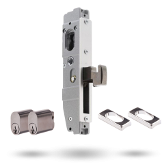 SYNERGY PRIMARY 23MM DEADLOCK 35MM HOOK BOLT - FAB DBL CYLINDER SATIN CHROME