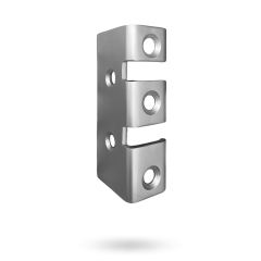 RIMLOCK DEADLOCK STRIKE LOOPS FLANGED COVER - RETROFIT SATIN CHROME PEARL