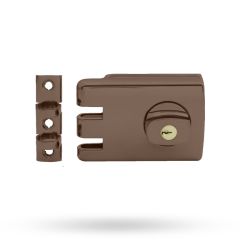 RIMLOCK D/LOCK KNOB DBL CYL LOOP STRIKE - DISPLAY BROWN