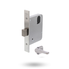 SYNERGY PRIMARY DEADLOCK 60MM MORTISE LOCK WITH ESCAPE RH SATIN CHROME