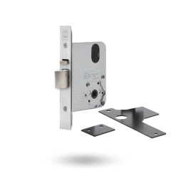 SYNERGY PRIMARY VESTIBULE 60MM MORTISE LOCK TO SUIT 9000 PANIC EXIT SATIN CHROME